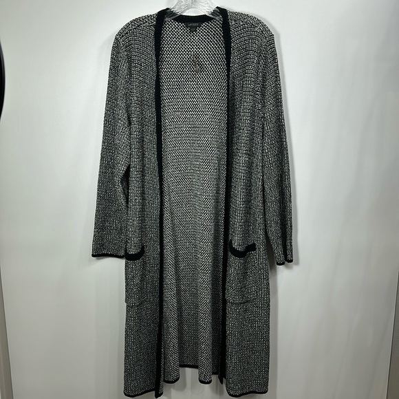 J. Jill Wherever collection black  long open cardigan size large petite. NWT. - Picture 1 of 9